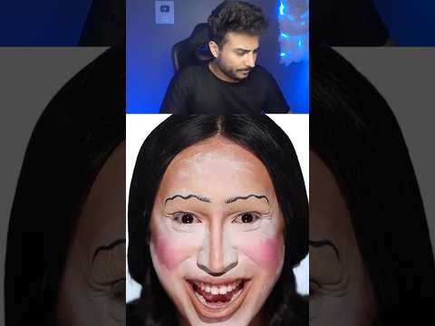 تريند المكياج الهندي 😂  نسخة الرجاله الغريبه !