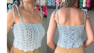 Cropped de croche lindo e delicado / Blusa de croche/ Crochet cropped
