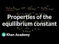 Equilibrium Constants in Chemical Reactions