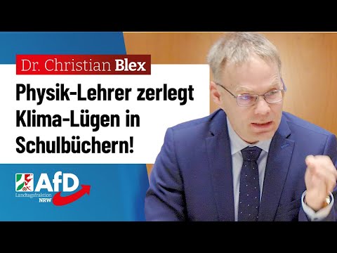 Physik-Lehrer nimmt Klima-Propaganda in Schulbüchern auseinander! – Dr. Christian Blex (AfD)