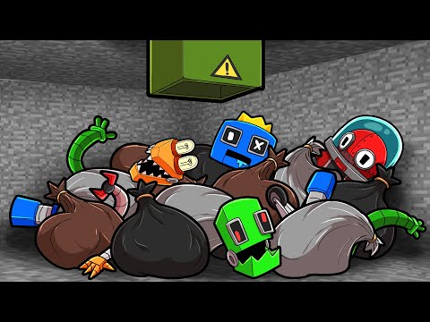 Rainbow Robots UNDERGROUND SURVIVAL in Minecraft!