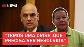 Tensão no STF e papel do Senado; Hamilton Mourão analisa
