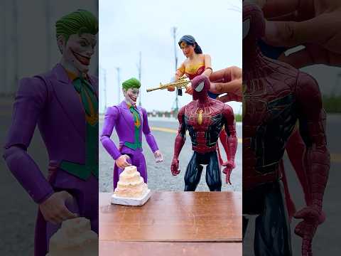 Joker returns the chocolate 😂🎈🍫 | Marvel Toys #marvel #spiderman