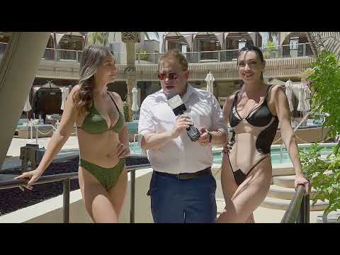 Crystal Effio and Anastasia interviewed at the ArtHeartsFashion Las Vegas Swim Week Casting