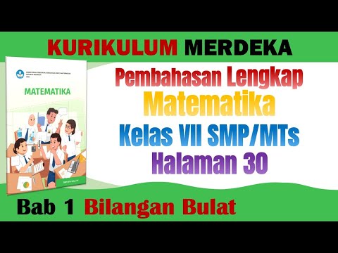Bilangan Bulat | Pembahasan Lengkap Matematika Kelas 7 Halaman 30 Kurikulum Merdeka