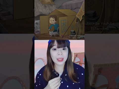 MEMBUAT RUMAH KARDUS, TAPI MALAH TERJADI BENCANA.. | Esterviona #shorts #storytelling #viral