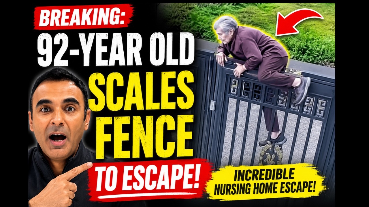 🚨 AMAZING: 92-YEAR-OLD Climbs Nursing Home Fence to ESCAPE!
