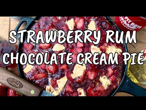 Strawberry Rum Chocolate Cream Pie