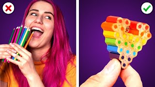 Smart School Hacks ✏️ & Funny Sneak Food Into Hospital 🍫