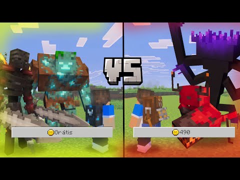 ADDONS GRÁTIS VS ADDONS DA MARKETPLACE  - MINECRAFT BEDROCK ADDON MARKETPLACE