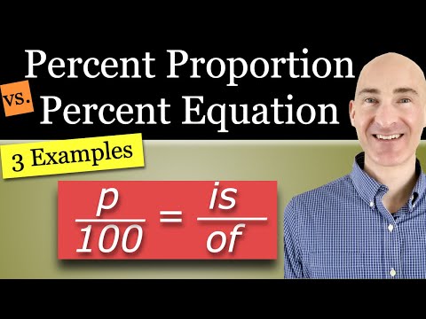 Percent Proportion vs Percent Equation