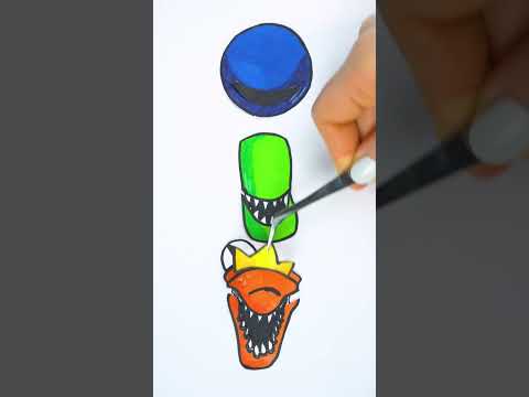 Rainbow Friends Puzzle game #howtodraw #papercraft #rainbowfriends #drawing #shorts
