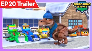 🌨️ It's Finally Snowing in Town! ⛄ Trailer | GoGoDino S8 EP20 | Superhero Cartoon for Kids