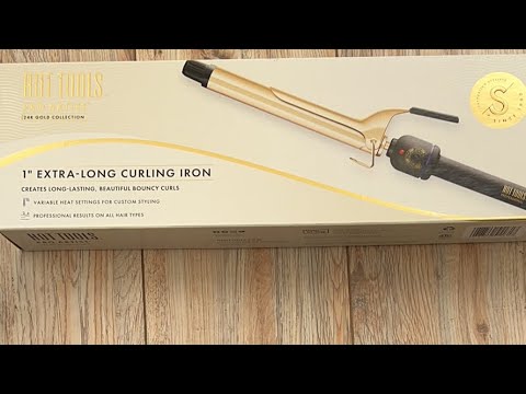 Trying To Curl My Hair 😂 Hot Tools Pro Artist 24k gold collection 1” Review #hottools