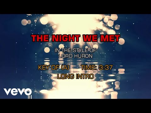 Lord Huron – The Night We Met (Karaoke)