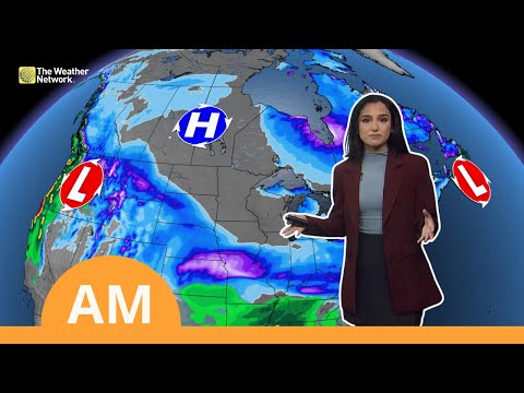 Snow, Cold, or Rain to Hit Ontario, Atlantic Canada, and the Prairies | #WeatherAM