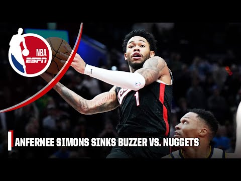 🚨 BUZZER BEATER 🚨 Anfernee Simons calls GAME for Blazers 126-124 vs. Nuggets 🔥 | NBA on ESPN