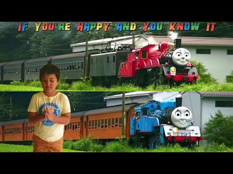 If You're Happy And You Know It | Kereta Api Thomas & Friends Asli | Lagu Anak Anak Populer