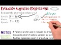Evaluating Algebraic Expressions