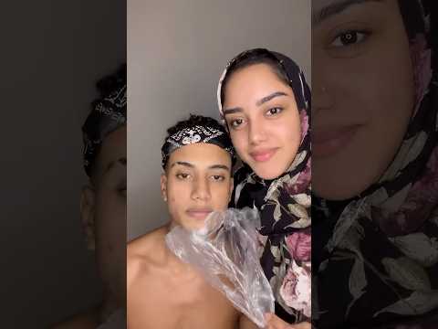حلقت لزياد وعملتلو تنضيف بشره في ربع ساعه بس حولت شكلو خالص 😂♥️ part 1
