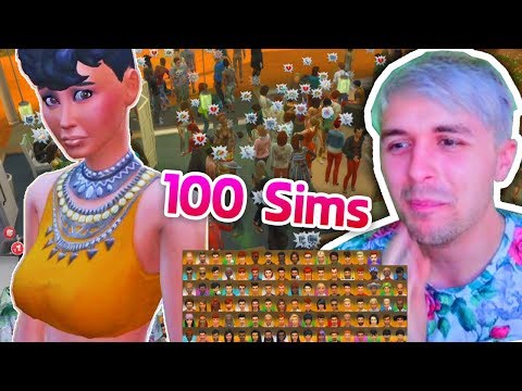 Obligué a 100 personas a vivir en UNA CASA ENANA 😱 (Y a ver QUIÉN SOBREVIVE) - Los Sims 4