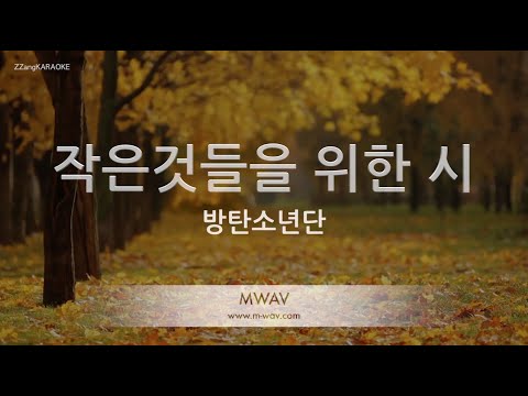 [짱가라오케/원키/노래방] BTS (방탄소년단)-작은 것들을 위한 시 (Boy With Luv) [ZZang KARAOKE]