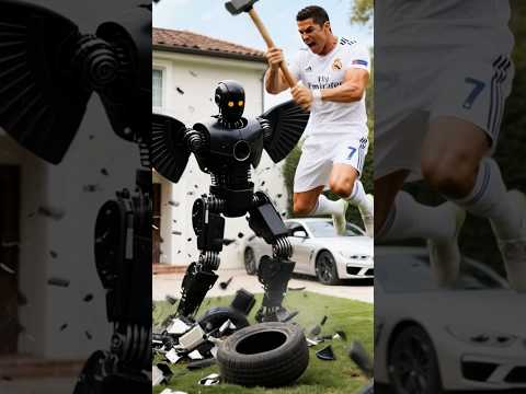 Ronaldo's son built a tank to fight him — How will Ronaldo handle his naughty kid? #ronaldo #tank
