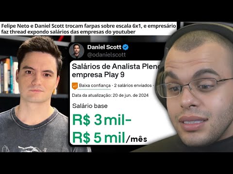 FELIPE NETO TEVE SALÁRIO DOS FUNCIONÁRIOS VAZADOS APÓS DISCUTIR SOBRE ESCALA 6x1