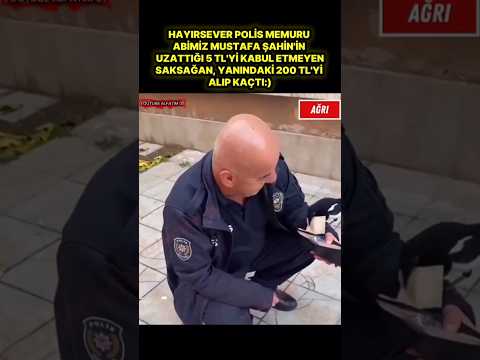 Polisin Uzattığı 5 TL'Yİ Kabul Etmeyen Saksağan 200 TL'yi Alıp Uzaklaştı 😂 #sondakika
