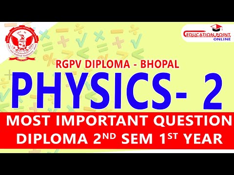 Applied Physics 2 Most Important Question for RGPV Diploma 2nd Semester | Physics 2 Important