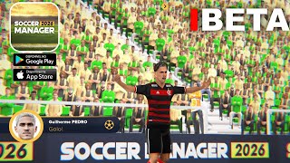 BETA SOCCER MANAGER 2026 OFICIAL (ANDROID/iOS) NOVO MENU E GRAFICOS