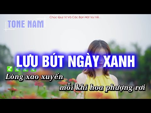 Lưu Bút Ngày Xanh Karaoke Tone Nam