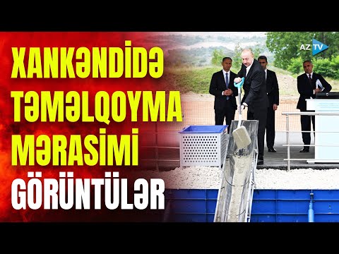 Prezident İlham Əliyev Xankəndi Dəmir Yolu və Avtovağzal Kompleksinin təməlini qoydu