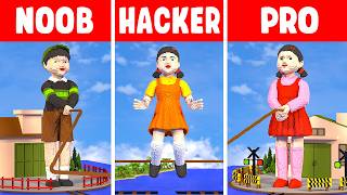 Squid Game - Jump Rope in Minecraft Build Challenge - NOOB vs PRO vs HACKER