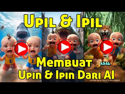 Upil Ipil Dikejar Hewan Raksasa | Parodi Upin & Ipin Versi AI | Part 2