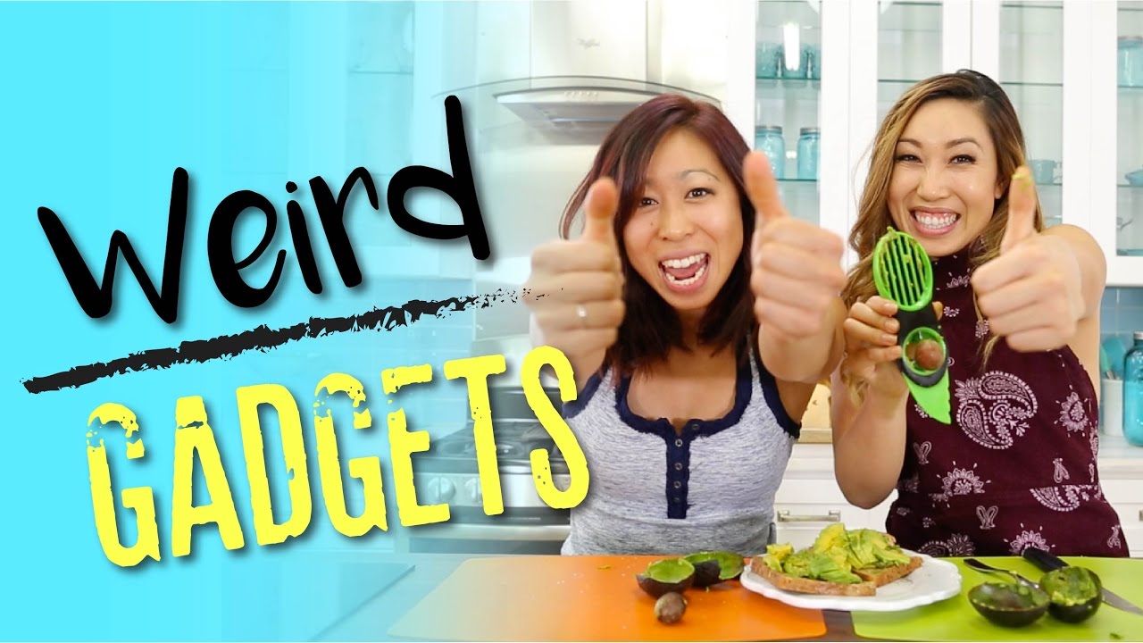 Testing Weird Kitchen Gadgets! Banana slicer, Avocado Slicer, Herb Scissors? Blogilates