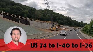 Driving from Waynesville to Hendersonville, North Carolina | US 74 to I-40 to I-26