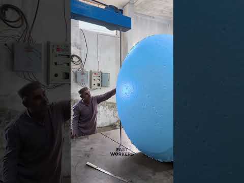 Behind the Scenes: Crafting of Sky Blue Polyurethane foam! 🏭🧽