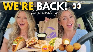 Trying NEW Taco Bell Steak & Queso Crunchwrap Sliders + We're Back!