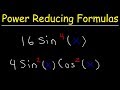 Power Reducing Formulas in Trigonometry