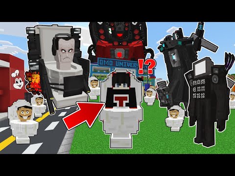 SURROUNDED By MUTANT SKIBIDI TOILET in Minecraft | OMOCITY 😂 | Minecraft PE