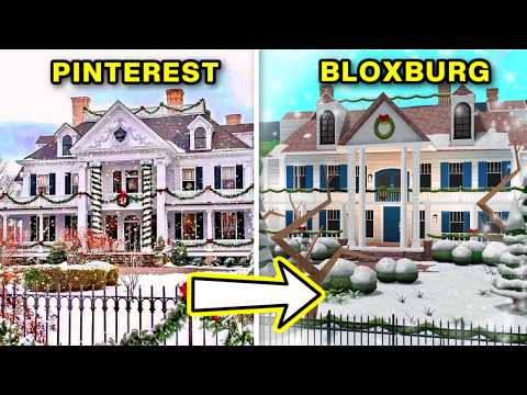 Building a WINTER PINTEREST HOUSE in Bloxburg