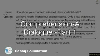 Comprehension-A Dialogue -Part 1