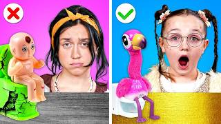 Niño Rico VS Niña Pobre - Gadgets Vs Trucos || Tips Geniales De Baño & Situaciones Divertidas