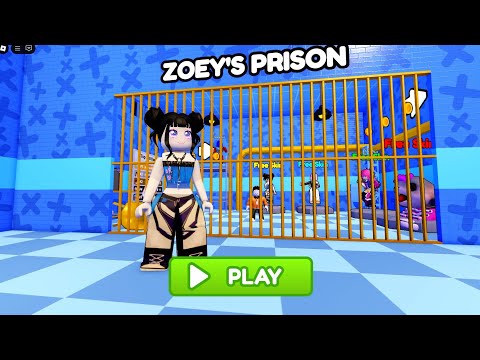 ZOEY'S PRISON RUN Obby New Update Roblox - All Bosses Battle FULL GAME #scaryobby #roblox