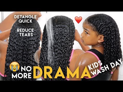 FUSSY KIDS DRAMA FREE Natural Hair Wash Day - My QUICK PAINLESS Method