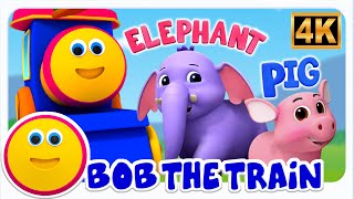 🐶 Bob el Tren - Nombra al Animal 🐘 | Canción Educativa para Niños y Rimas Infantiles