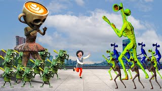 TEAM SIREN HEAD vs TEAM BALLERINA CAPPUCCINO ZOMBIE - Italian Brainrot in real life