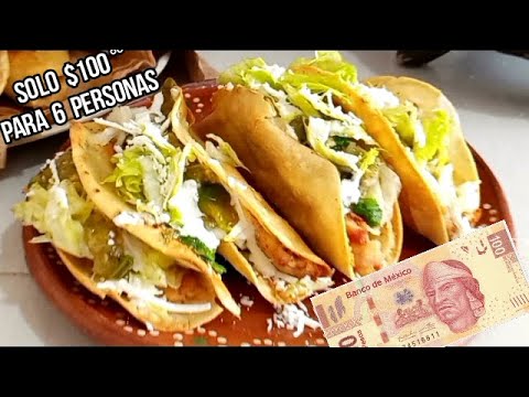 Con Solo $100 pesos COMIDA SUPER DELICIOSA Y RENDIDORA para 6 PERSONAS