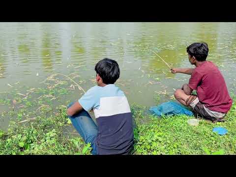 Best Hook Fishing 2025 ✅ || Traditional Two Boy Hunting Big Fish From Village Beautiful Nature